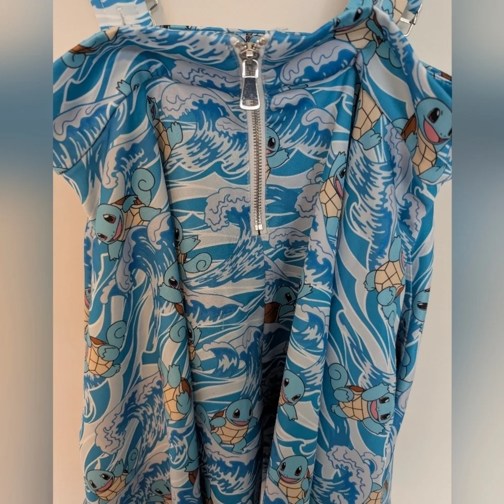 Blue Hot Topic Pokemon Size Small (Juniors) Squirtle Emo Scene Suspender Skirt